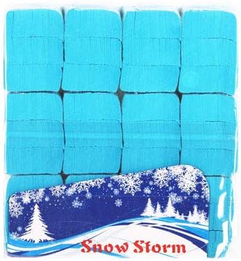 SUMAG Super Thin Snowstorms Snowflake Snow Paper (1Pack=12Pcs) Magicians Stage Street Gimmick Props Accessories (Blue)