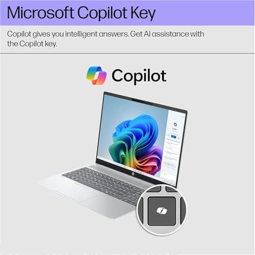 Image of HP Omnibook 5 16 inch 2K Touchscreen Copilot+ Laptop, AMD Ryzen AI 7 350, 16GB RAM 1TB SSD, HDMI, Wi-Fi 6, Bluetooth 5.4, Backlit Keyboard, Webcam, 256gb 9H Docking Station, Windows 11 Pro, Silver