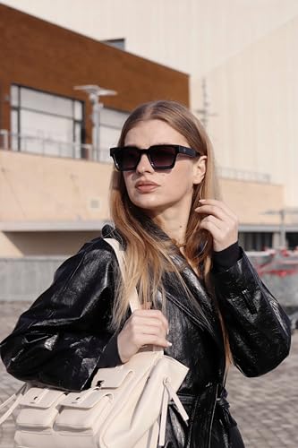 VISOONE Fashion 100% UV400 Protection Rectangle TR90 Y2K Sunglasses Accessories for Women Men RIVER2