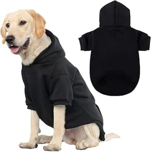 KOOLTAIL Basic Dog Hoodie - Soft and Warm Dog Hoodie Sweater with Leash Hole and Pocket, Dog Winter Coat, Cold Weather Clothes Sweatshirt for Small Medium Large Dogs Puppy Cat Boys Girls Black L KOOLTAIL Basic Dog Hoodie Soft and Warm Dog Hoodie Sweater with Leash Hole and Pocket Dog Winter Coat Cold Weather Clothes Sweatshirt for Small Medium Large Dogs Puppy Cat Boys Girls Black L
