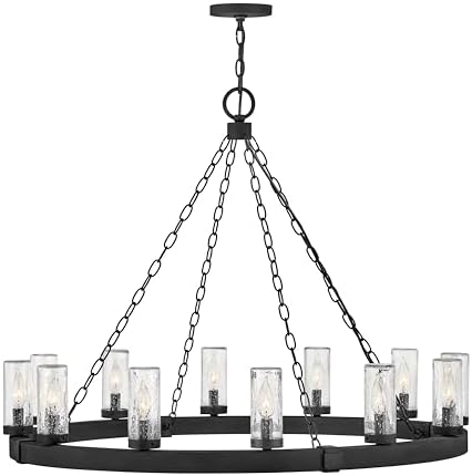 Hinkley Sawyer Large Chandelier, Black
