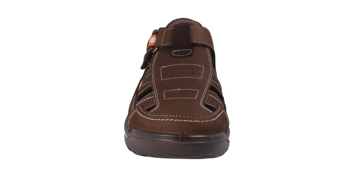 Luisetti Sandalia Hombre Cerrada para Trekking y Uso Urbano, confeccionada en Piel con Terminado graso Sandalia Bronx 16250ST