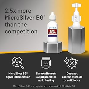 Absorbine Silver Honey Rapid Ear Care Vet Strength Concentrated Doses, 5 Ear Drops for 10 Days on 1 Ear for Dogs & Cats, Medical Grade Manuka Honey & MicroSilver BG Absorbine Silver Honey Rapid Ear Care Vet Strength Concentrated Doses 5 Ear Drops for 10 Days on 1 Ear for Dogs Cats Medical Grade Manuka Honey MicroSilver BG