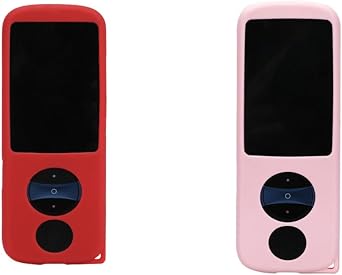 2 Pack Soft Silicone Protective Case Cover Compatible with iFLYTEK Translator 3.0 Instant Smart Voice Language Translator, Protective Skin Sleeve with Lanyard red+Pink