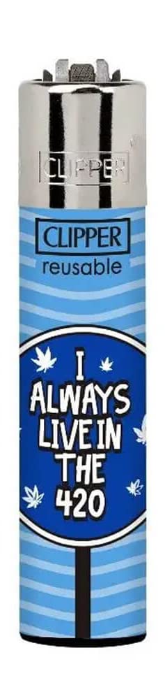 PatchouliWorld Clipper Lighter - Edition Weed Warning - 4 Different Designs - 420 Leaf #3