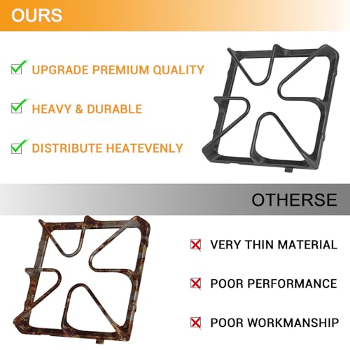 Image of Upgraded WB31K10034 Stove Burner Replacement for GE Gas Range Oven StoveTop Surface Grate JGBP29MEM1BS, WB31K10065,Cast Iron Stove Grate Rack for General Electric Stove Accessories 4Pcs