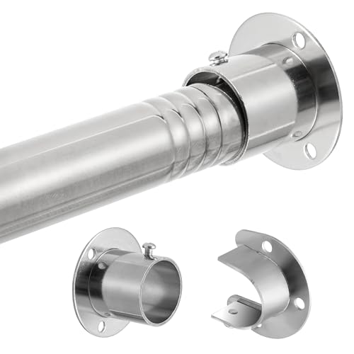 La Mejor Lista de Tubo para closet expandible Top 5. 45 Varillas de clóset de 1.3 pulgadas de diámetro para colgar ropa, de 17 a 100 pulgadas ajustables, poste de metal resistente, barra de clóset plateado para colgar ropa, adecuado...