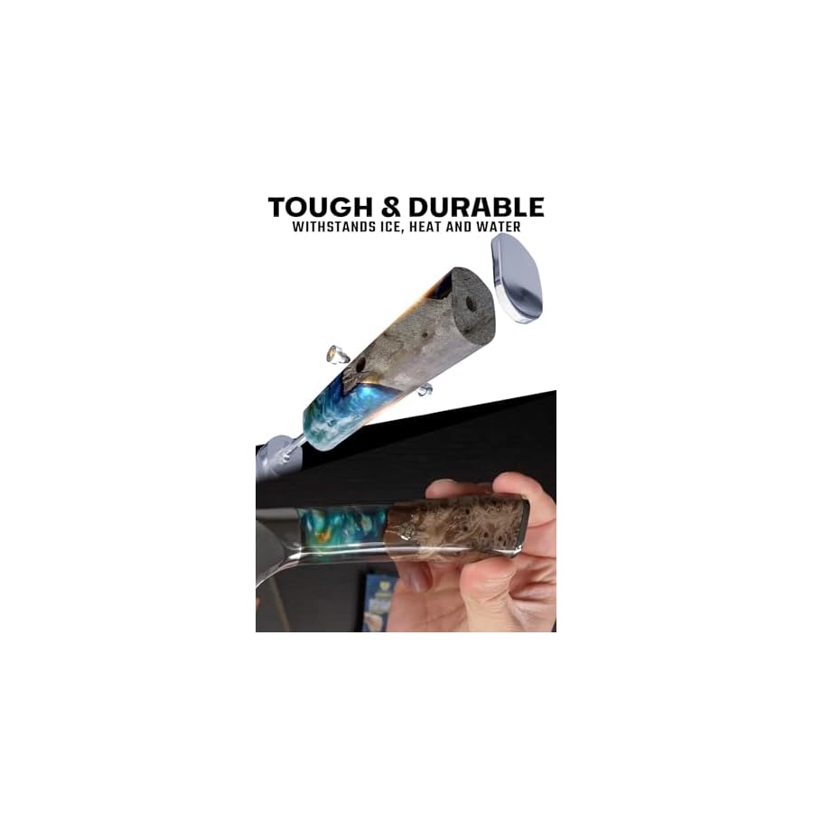 Dalstrong Chef Knife - 9.5 inch - Valhalla Series - 9CR18MOV HC Steel Kitchen Knife - White Resin & Wood Handle - Razor Sharp Chef's Knife - Kitchen Knife - Professional Cooking - w/Leather Sheath