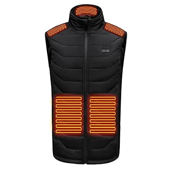 Verwarmd vest voor heren met powerbank Warmteniveau Verwarmd vest Verwarmde kleding 3 verstelbare warmteniveaus Verwarmd vest Power Bank USB Elektrische jas voor skiën Rijden Vissen