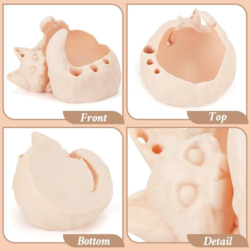 Image of Yarn Bowl 3D Printed, Large Cat Yarn Holder with Tool Hole, Cute Sleeping Cat Shape Storage Bowls, Ideal for Crocheting and Knitting, Great for Yarn Organization (skin)