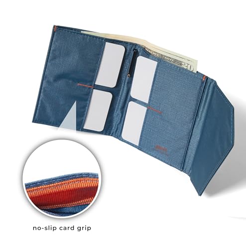 Allett Envelope Wallet, Indigo Blue – Nylon, RFID Blocking, Trifold, Slim, Minimalist, Water Resistant, Thin - Holds 4-24+ Cards, Bills, Coins - For Men & Women3