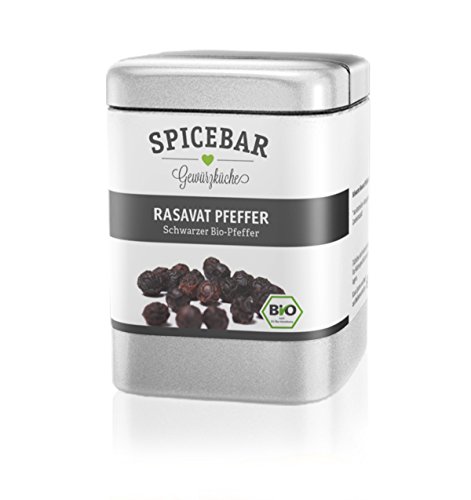 Schwarzer Pfeffer ganz Pfefferkörner in Premium Bio Qualität, für die Mühle geeignet 80g