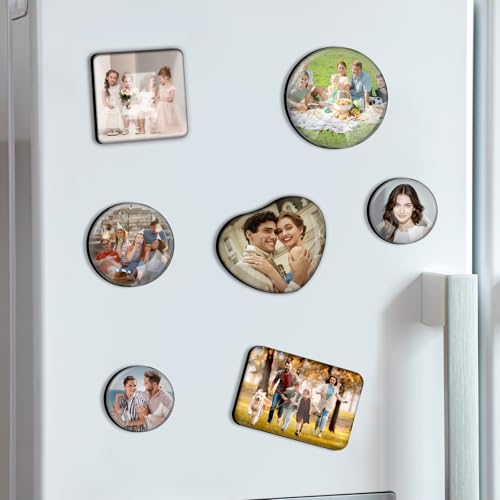 Imán de Nevera Personalizado de Cristal Forma Corazón miniatura 6