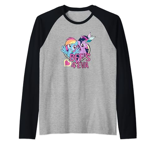 T-shirt My Little Pony raglan pour fille haut de baseball Friendship Is Magic