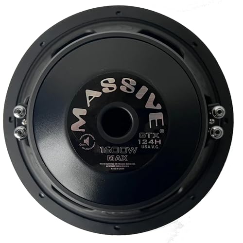 Image of Massive Audio GTX124H | 12 inch 800 Watts RMS | 1600w MAX Dual 4 Ohm Subwoofer for Controlled deep bass