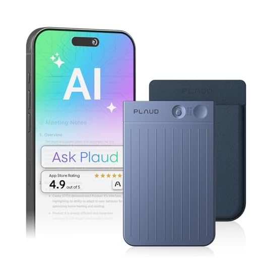AI Voice Recorder, PLAUD Note AI Note Taking Device, Transcribe & Summarize, Support 112 Languages, 64GB Navy Blue Digital Audio Recorder for Lectures, Meetings, Calls, with Magnetic Dark Blue Case