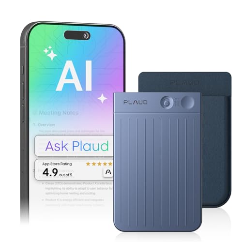 AI Voice Recorder Plaud Note Audio Recorder with Cover App Control Transcription and Summary with AI Technology Supports 112 Languages 64GB for Classes Meetings Calls