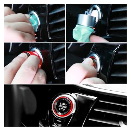 Couvercle de bouton de démarrage BMW X1 E84 E87 X5 E70 E90 E60 rouge
