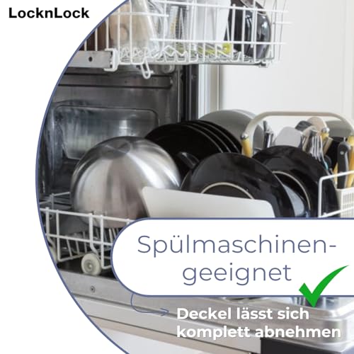 LocknLock PP Classic Küchen Caddy mit Klappdeckel | 5L | 25,7 x 15,7 x 19,1 cm | Vorratsdose Schüttdose | Halb Luftdichte Aufbewahrungsbox für Lebensmittel | Müslispender