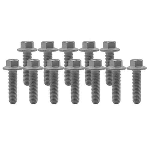 F-Lptstor 12PC Exhaust Manifold 5.3 Ls Header Bolts Hardware Kit for Ls1 Lsx Ls2 Ls3,Suit for Buick, Cadillac, Chevrolet, Chrysler, Dodge.10.9 Grade Anti-Corrosion Coating High Strength Bolts.