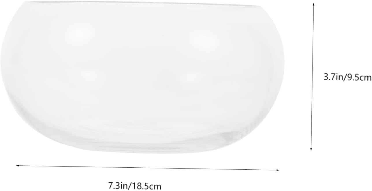 MAGICLULU 2pcs Glass Hydroponic Pot Multi Functional Terrarium for Succulent Plants Compact Fish Bowl Decor Transparent Planter for Home and Office Use