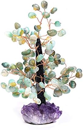 Aventurine Gemstone Tree Showpiece For Balance And Positivity Living Room Decoration Unit-B08JCBVW-DNM