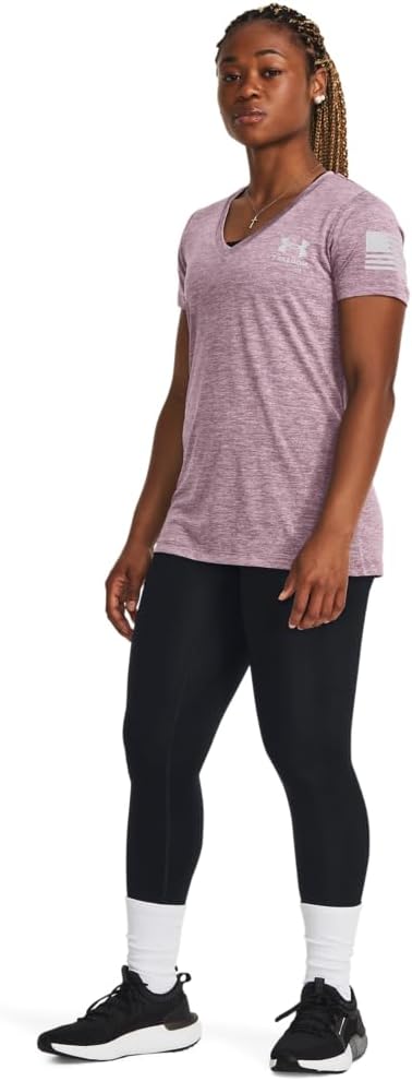 Under Armour Women's Freedom Tech Short Sleeve V-Neck T-Shirt