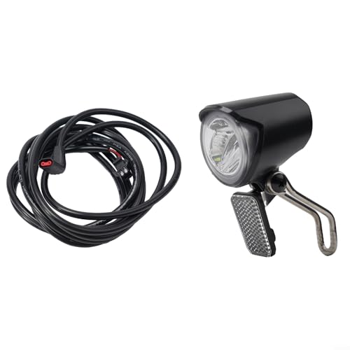 Electric Bike Headlight 6-60V Voltage Front Light Spotlight Waterproof LED Lamp With Interface For E-Bicycle Cycling Safety(SM)