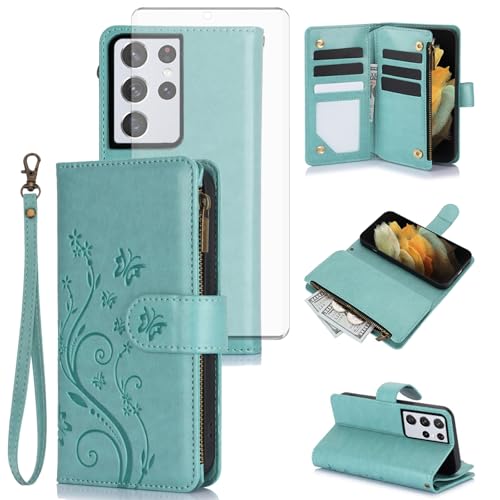 Coque Samsung Galaxy S21 Ultra YM020 UK silicone vert protection