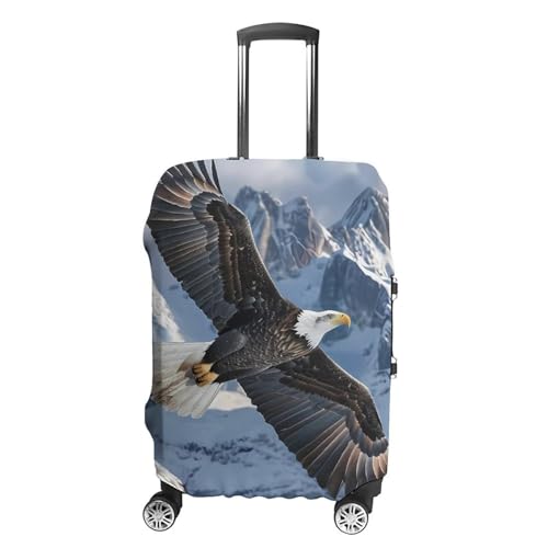 Flying Bald Eagle Travel Luggage Cover Suitcase Protector Anti-scratch Suitcase Cover Washable Baggage Covers XL