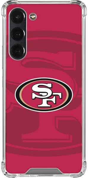 Skinit Clear Phone Case Compatible with Galaxy S23 Plus - Officially Licensed NFL San Francisco 49ers Double Vision Design