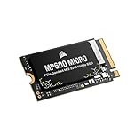 Corsair MP600 Micro 2TB M.2 NVMe PCIe x4 Gen4 SSD – M.2 2242 – Up to 7,000MB/sec Sequential Read – High-Density 3D TLC NAND – Compatible with Lenovo Legion Go and Thin PCIe 4.0 Laptops – Black