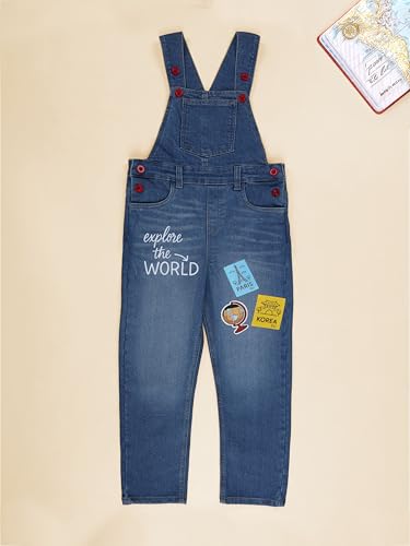 Image of KiddoPanti Boys Denim Dungaree Pant