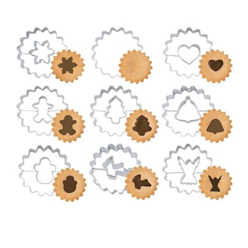 Ausstecher Weihnachten Set, 9 Stück Keksausstecher Weihnachten, Mini Ausstechformen Edelstahl Plätzchenausstecher Set, Klein Plätzchenform Keksform Cookie Cutter für Backen Fondant Torten Ausstecher Weihnachten Set, 9 Stück Keksausstecher Weihnachten, Mini Ausstechformen Edelstahl Plätzchenausstecher Set, Klein Plätzchenform Keksform Cookie Cutter für Backen Fondant Torten