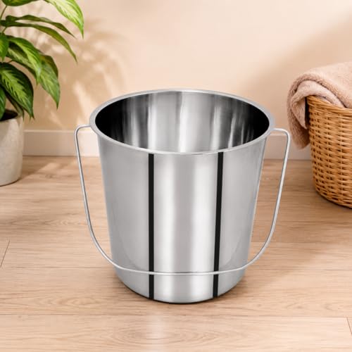 Image of Stainless Steel Non Joint Leak Proof Bucket Multipurpose Balti for Home (20 Litter)