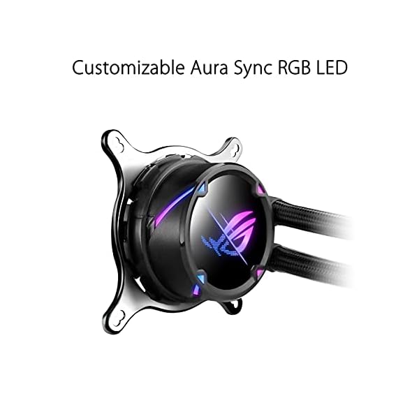 ROG Strix LC II 120 ARGB Sistema de refrigeración líquida (Aura Sync, Intel LGA1700/1200/1150/1151/1152/1155/1156/2011/2011-3/2066 y AMD AM4/TR4 con un Ventilador RGB direccionable ROG de 120 mm) - Image 5