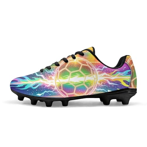Pynewomyt Rainbow Flame Soccer Cleats