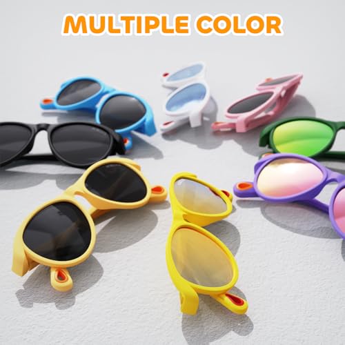 Baby Sunglasses Skin Feel Frame Polarized UV Protection Kids Glasses for Toddler Infant Boys Girls Age 0-24 Months 6