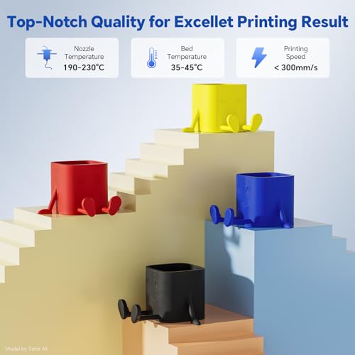 DEEPLEE PLA Pro 3D Printer Filament 1.75mm, 2KG, Blue & Sky Blue by Deeplee - Image 4
