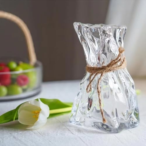 Jarrón de cristal grande con cuerda para centros de mesa de estilo granja y eventos especiales 7