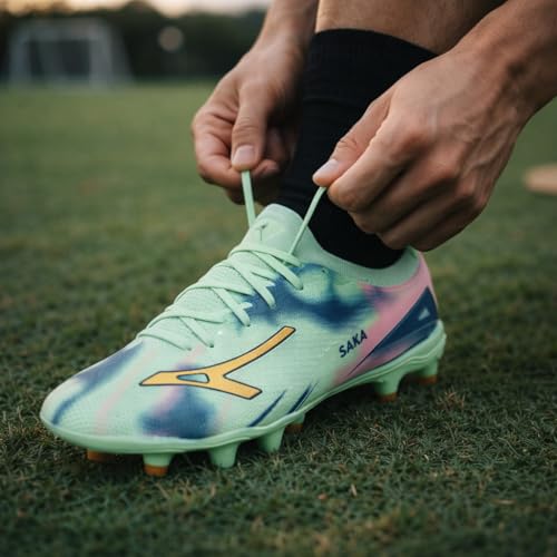Image of Anza Saka Ultra Flexible & Light Weight Semi Ankle Football Boot for Men&Women, Multi-Purpose Durable Football Shoes Stud