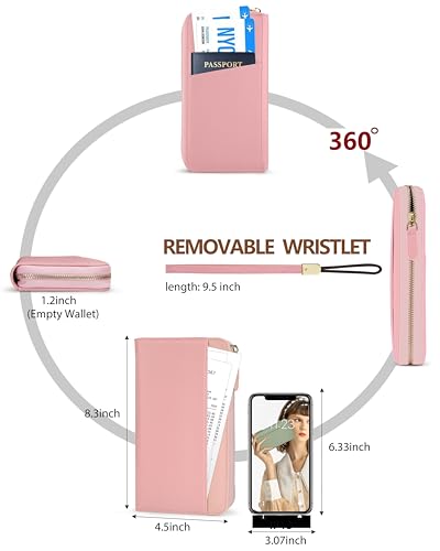 Image of Large Wallet for Women, Clutch Wallet with Passport Holder