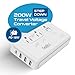 Ceptics 2000W Voltage Converter for Travel, 220V to 110V Converter w/Type C, E/F, G, I Plugs, 2000W Hair Dryer Outlet, 4 USB w/ 1 USB-C PD 18W Fast Charge