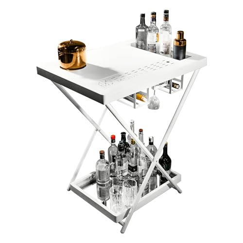 Image of HAUS OF BARS by SpeedX - Model J - Multi-Functional, Portable and Foldable Bar Table in Matte White Finish