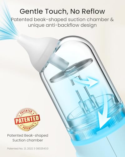 Image of GROWNSY Nasal Aspirator for Baby, 5 Suction Level & Cleaning Function, Blue