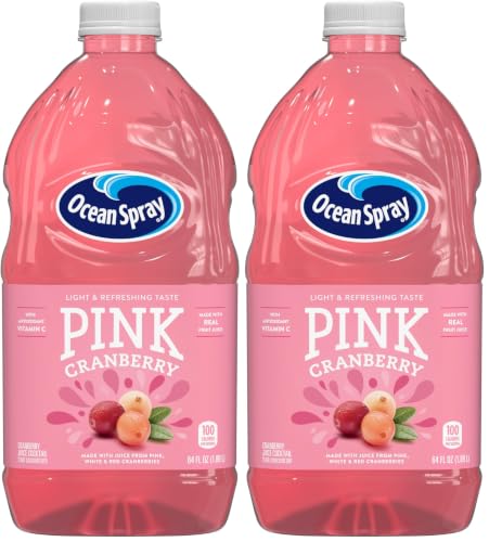 Image of Ocean Spray Pink Cranberry Juice Cocktail, 64 Fl Oz Bottle (Pack of 2)