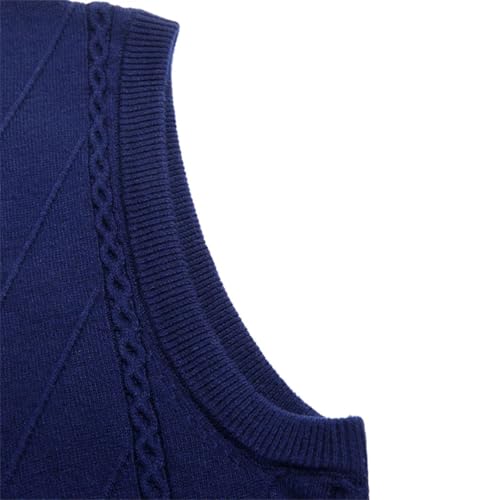 Men’S Sleeveless V-Neck Knit Sweater Vest Casual Computer Knitted Tank Top4