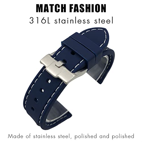 Bracelet de montre en caoutchouc 19mm couleur agate pour boîtier de prestige