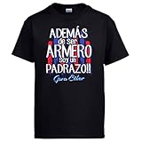 Camiseta además de ser Armero Soy un padrazo futbolero de Eibar - Negro, XXL