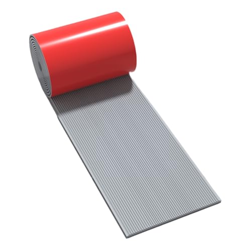 Nez de Marche Autoadhésif 100 cm - Profilé de Bord de Marche Antidérapant en Vinyle, Protection de Bord d'escalier étanche pour Intérieur et Extérieur(Gray,10x100cm)